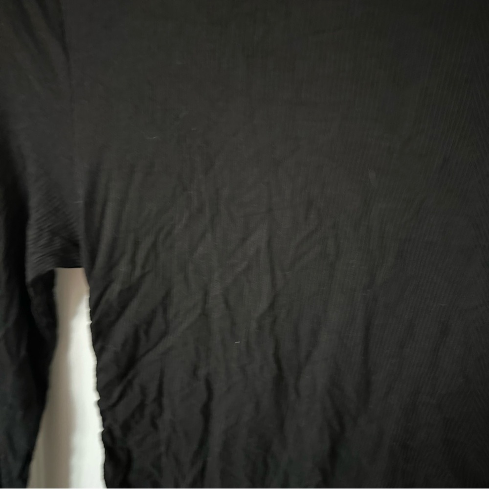 Black Ribbed Mini Dress - Picture 8 of 8